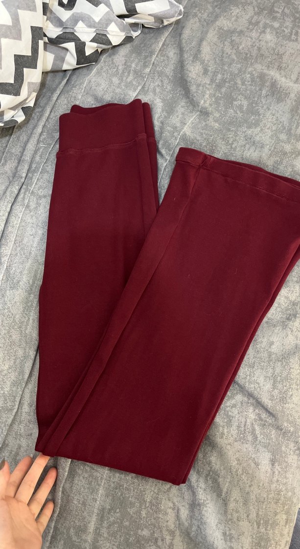 Bordo Kadın Kumaş Pantolon Midi Boy - Görsel 2