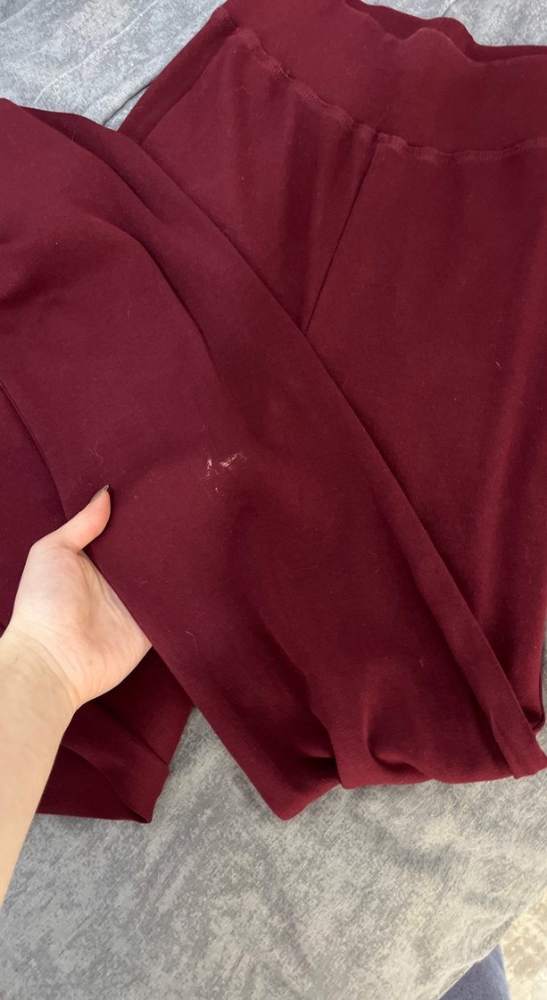 Bordo Kadın Kumaş Pantolon Midi Boy - Görsel 4