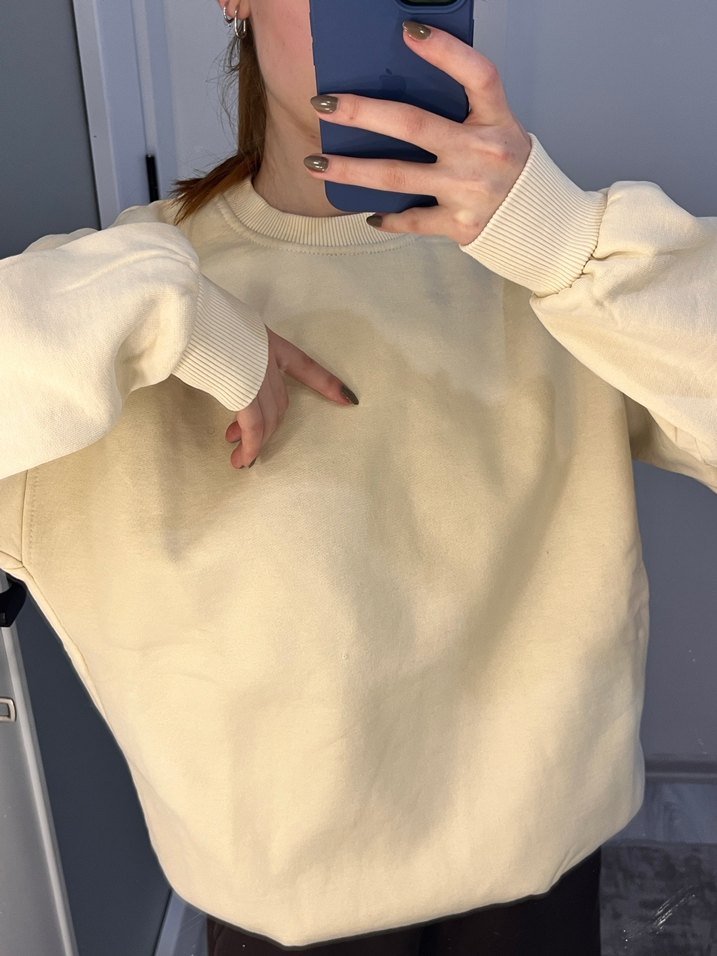 Sarı Oversize Sweatshirt - Görsel 2