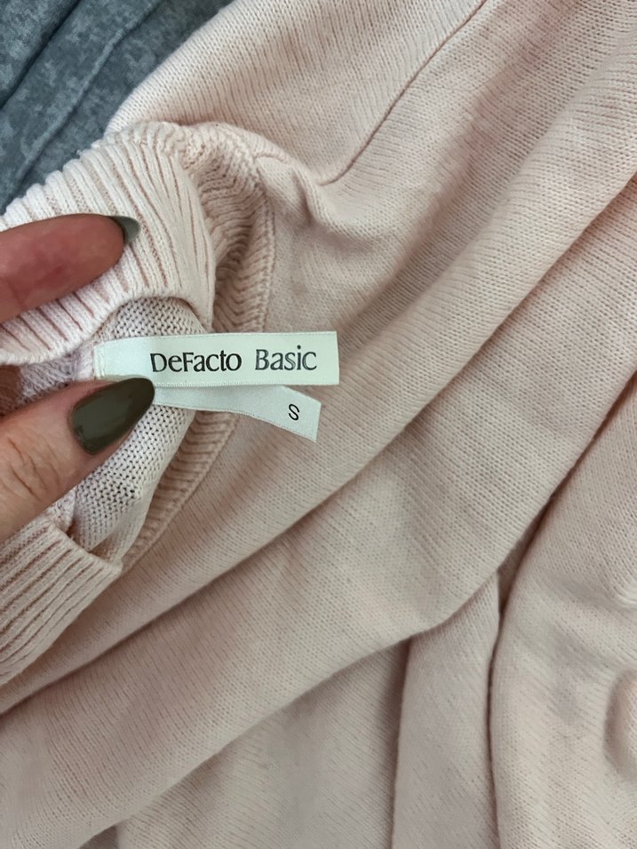 Pembe Yarım Balıkçı Yaka Salaş Triko - Görsel 3