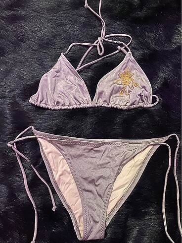 Gri taş detay bikini takımı