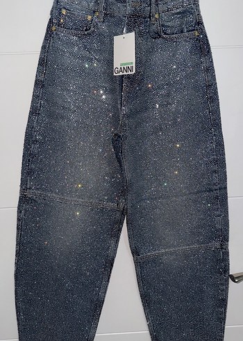 Beymen Club Ganni Parlak Mavi Denim Bol Kesim Kadin Jean