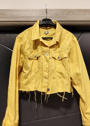 Diğer Hardal Sarisi Crop Ceket