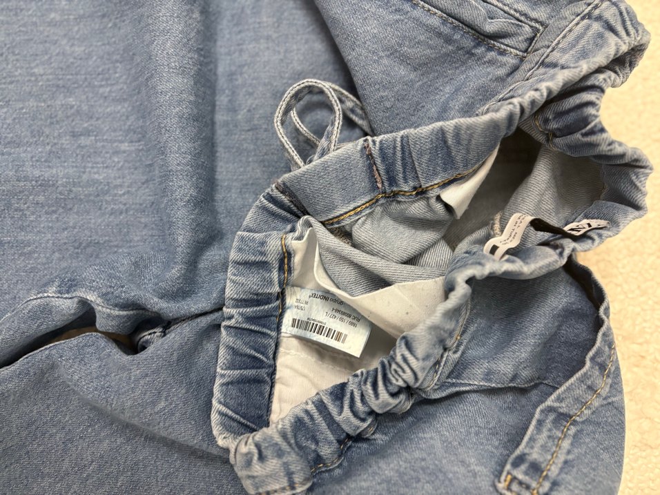 Zara Mavi Denim Rahat kumaş Pantolon — görsel 5/8
