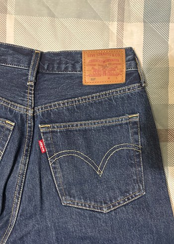 Levis 501 Koyu Mavi Denim Jean