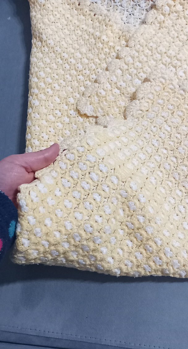 El örgüsü bebek battaniyesi - Görsel 3