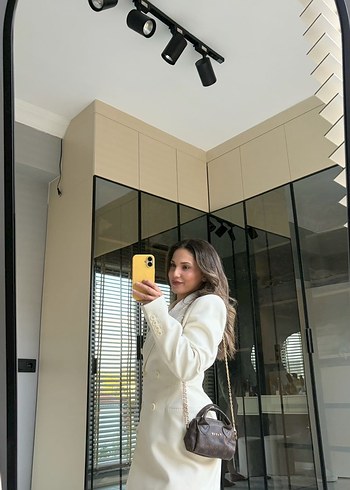 Zara Beyaz Mini Kadin Blazer Ceket