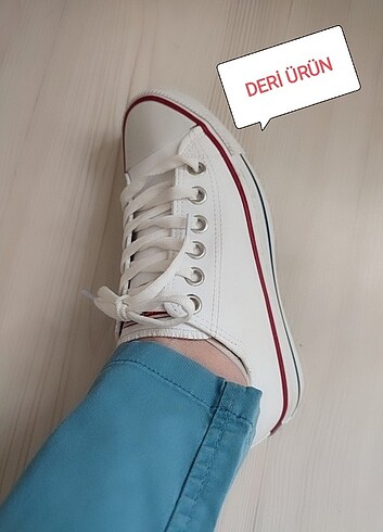 Deri Converse beyaz 
