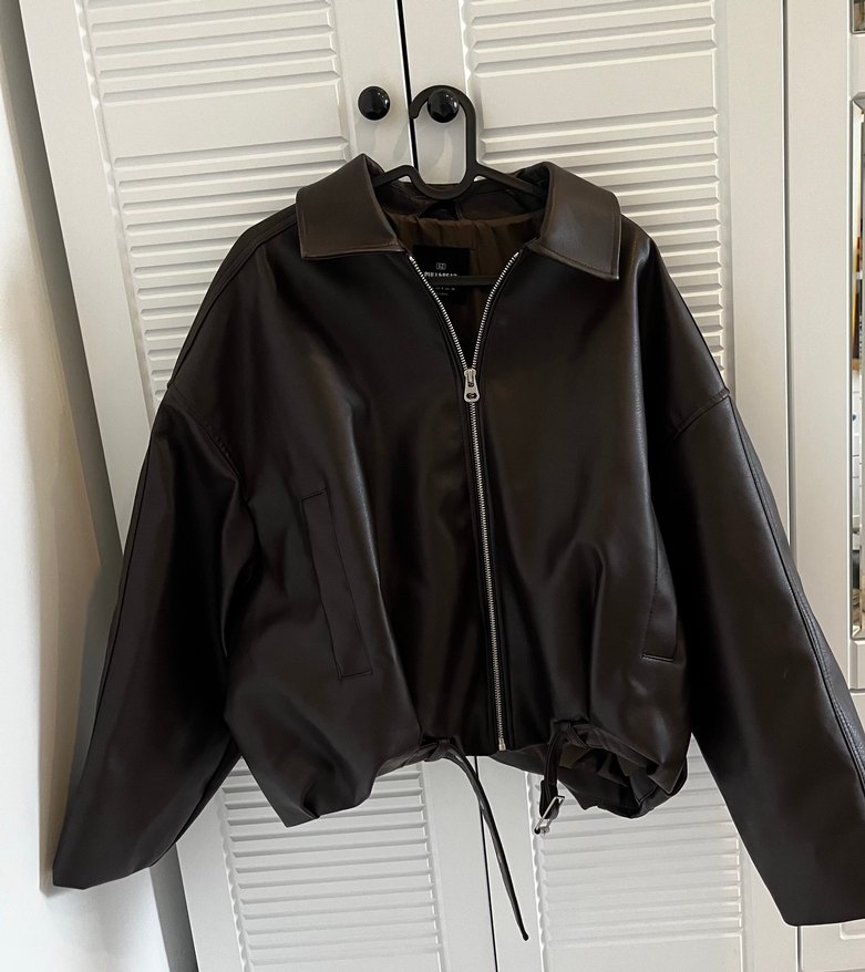 Pull bear kahverengi deri ceket — görsel 3/7