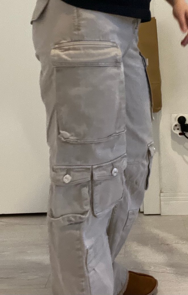 Bershka Bej Multikargo Pantolon — görsel 4/7