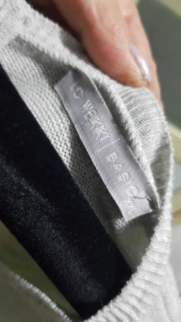 Gri Örgü Kadın Midi Triko Kazak - Görsel 4