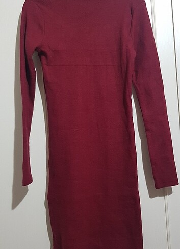 xl Beden Bordo elbise