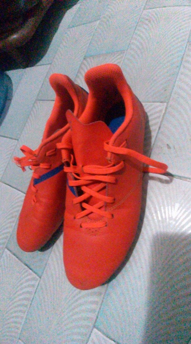 turuncu Erkek Futbol Ayakkabısı Velcro 37 numarası - Görsel 2