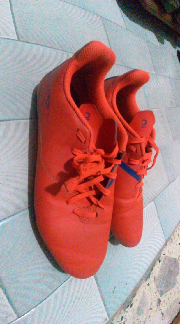 turuncu Erkek Futbol Ayakkabısı Velcro 37 numarası - Görsel 4