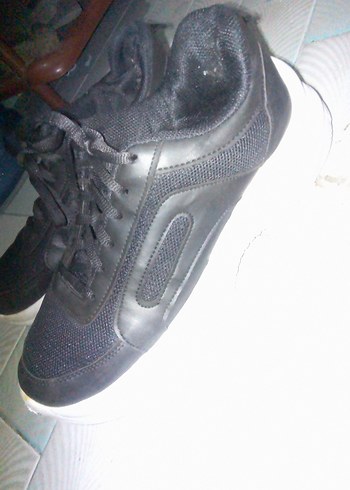 Siyah Bağcıklı unisex Spor Ayakkabı - Görsel 3