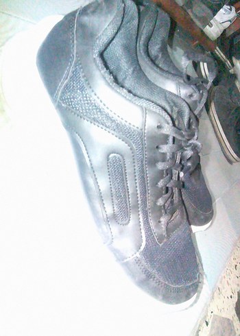 Siyah Bağcıklı unisex Spor Ayakkabı - Görsel 2