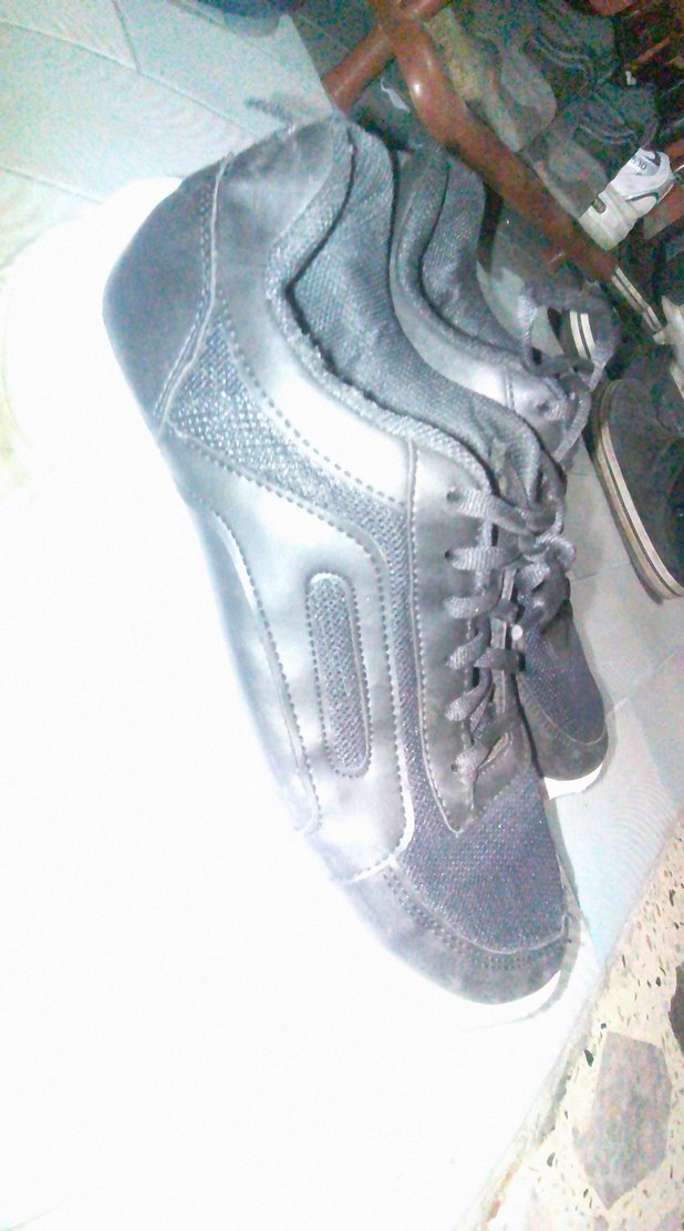 Siyah Bağcıklı unisex Spor Ayakkabı - Görsel 2