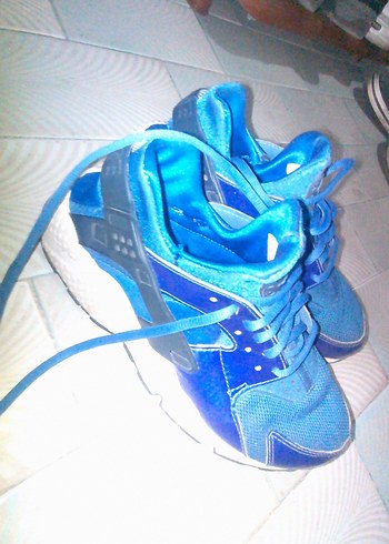 Mavi Bağcıklı Kadın Spor Ayakkabı - Görsel 2