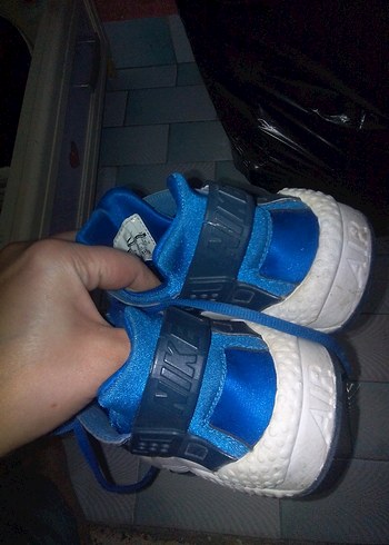 Mavi Bağcıklı Kadın Spor Ayakkabı - Görsel 3