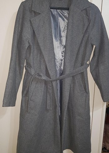 Kemerli Gri Uzun Kaban - Görsel 3