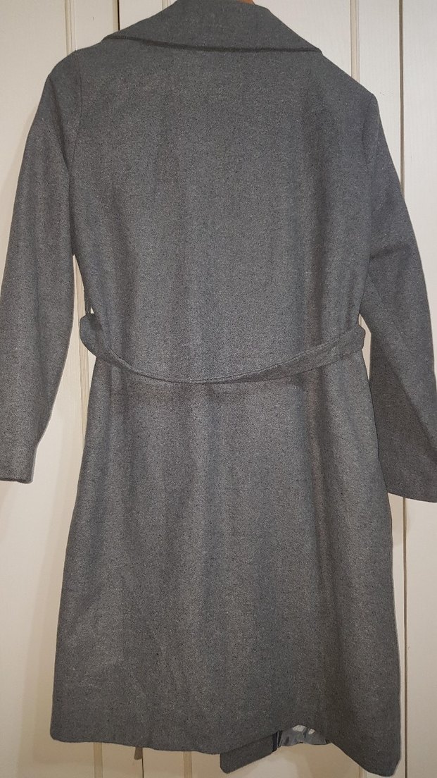 Kemerli Gri Uzun Kaban - Görsel 2