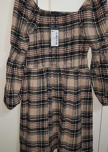 Ekoseli kalın Midi Kadın Elbise - Görsel 5