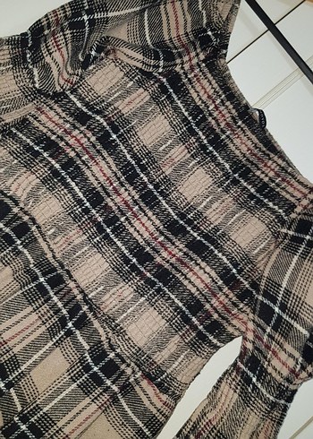 Ekoseli kalın Midi Kadın Elbise - Görsel 3