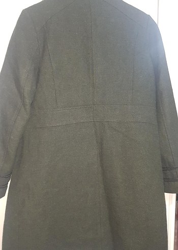 Çift Düğmeli haki Kaban - Görsel 2