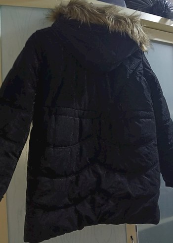 Siyah Fermuarlı kız  çocuk Kışlık Mont - Görsel 7