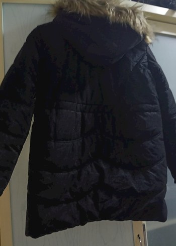 Siyah Fermuarlı kız  çocuk Kışlık Mont - Görsel 6