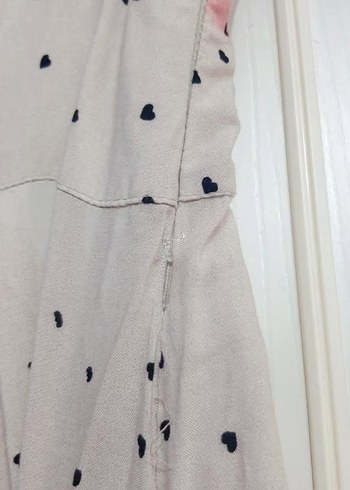 48 Beden Düğmeli Pembe Batik Desenli Uzun Etek