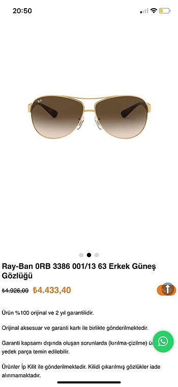Rayban Güneş Gözlüğü