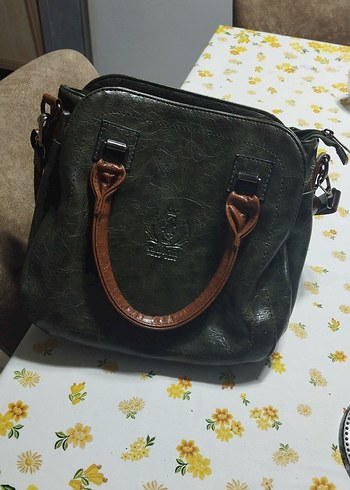 U.S Polo Assn. Koyu Yesil Deri Gorunumlu Sik Omuz Cantasi
