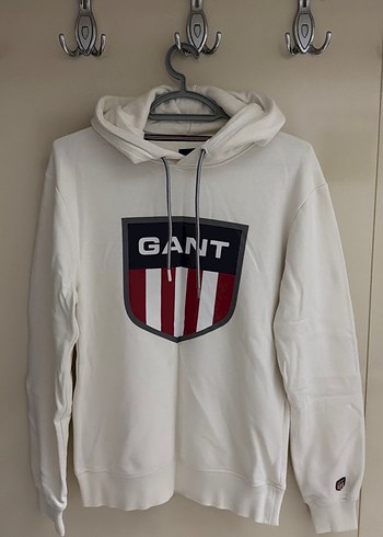 Gant Ekru Kapusonlu Sweatshirt