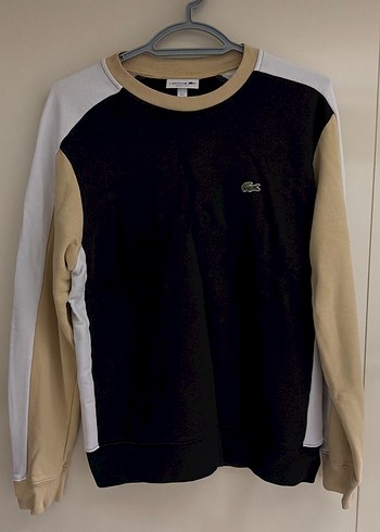 Lacoste Renk Bloklu Bisiklet Yaka Sweatshirt