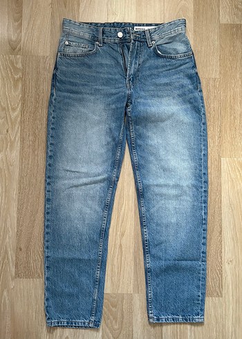 Bershka Mavi Jean Pantolon Straight