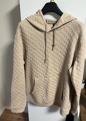 Koton Bej Kapitone Kapusonlu Erkek Rahat Sweatshirt