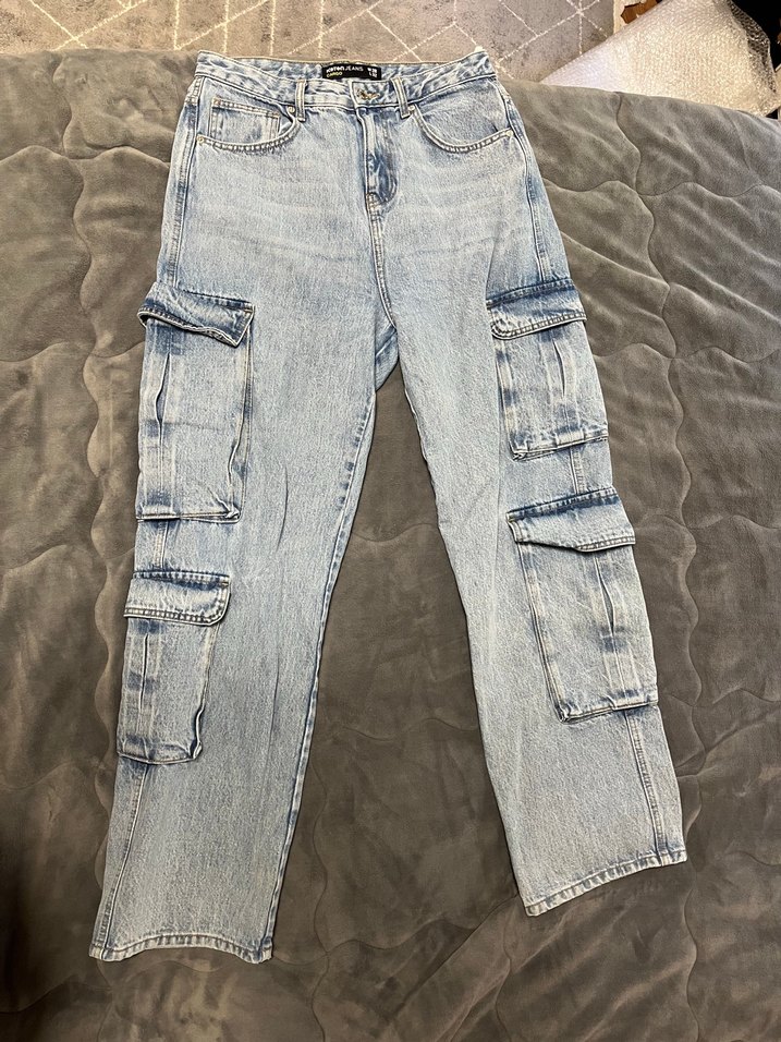 Koton Açık Mavi Yıkamalı Kargo Denim Pantolon — görsel 2/6
