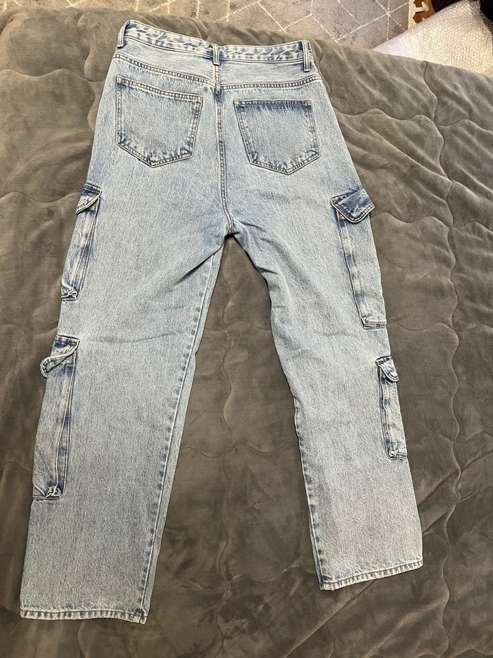 Koton Açık Mavi Yıkamalı Kargo Denim Pantolon — görsel 3/6