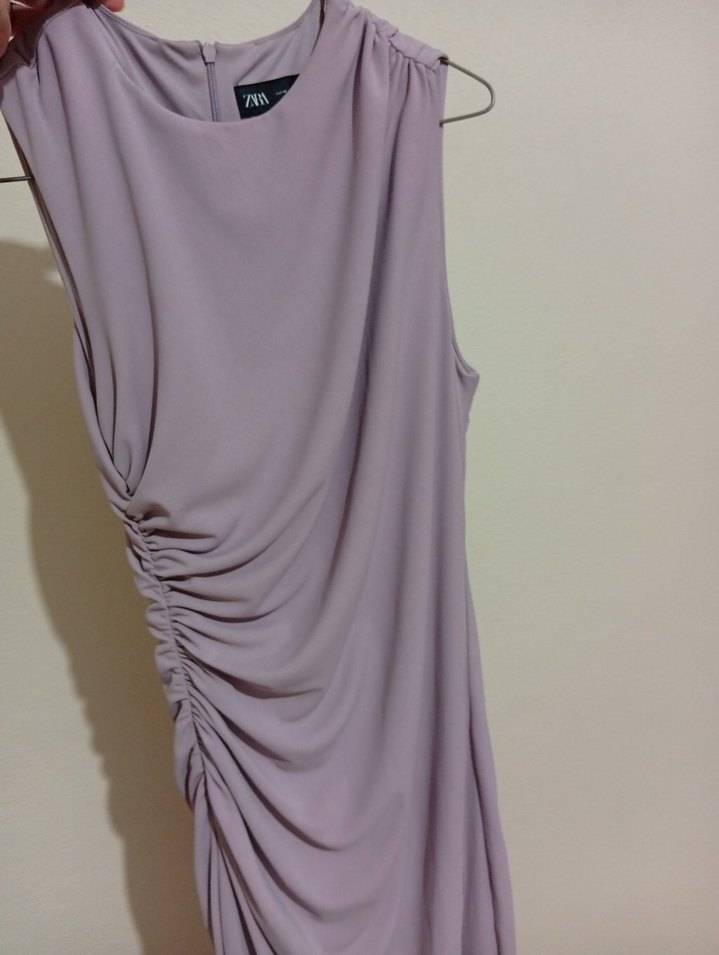 Zara Açık Lila Elbise — görsel 3/4