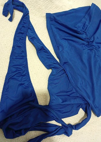 Lacivert Drapeli Midi Mayo - Görsel 3