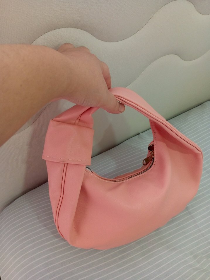 Pembe Minimalist Kadın Omuz Çantası - Görsel 3