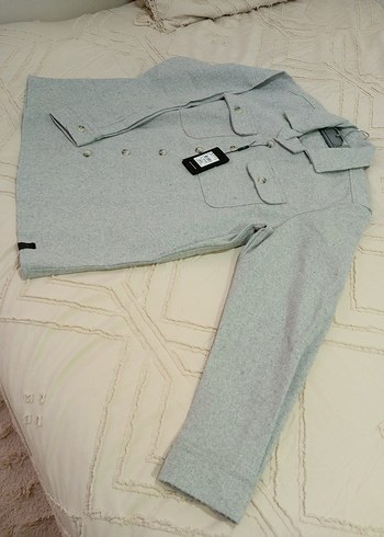 Gri Düğmeli Uzun Kollu Erkek Gömlek - Görsel 2