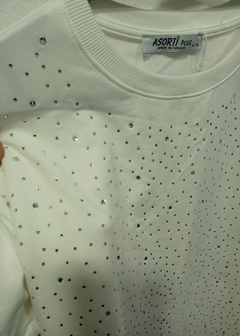 Kadın Beyaz Pul İşlemeli  mini elbise - Görsel 3