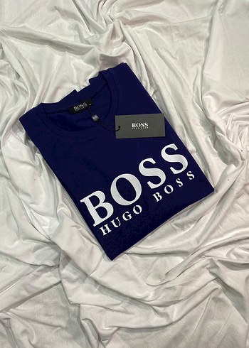 s/m Beden Hugo Boss Mavi Baskılı Erkek Tişört