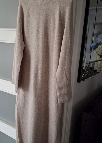 H&M Bej Triko Elbise