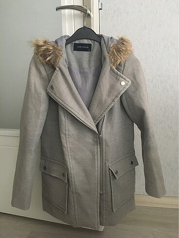LC Waikiki Gri kaşe mont