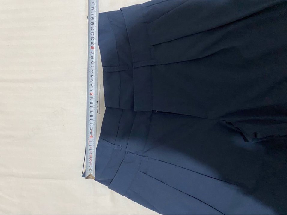 Lacivert Pileli Kumaş Pantolon — görsel 6/9