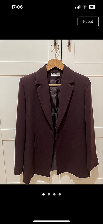 Koyu bordo blazer ceket