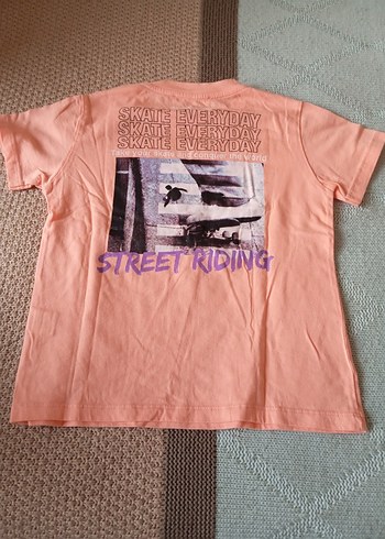 Kız Çocuk Pembe Pamuklu Baskılı Tişört - Görsel 2